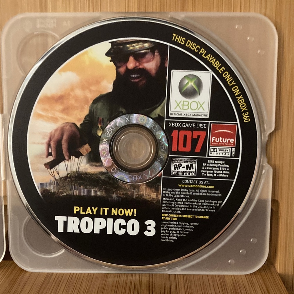 Tropico 3 Xbox 360 demo disc